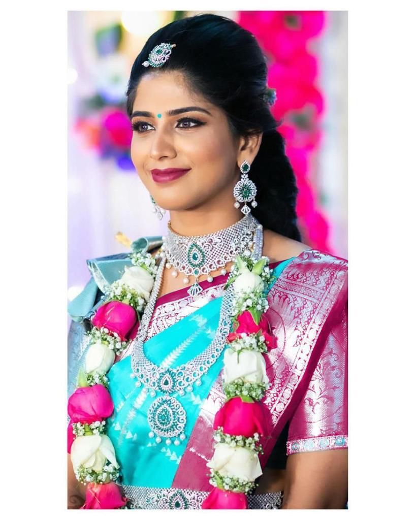 Unique Firozi Banarasi Silk Saree With Unique Blouse Piece