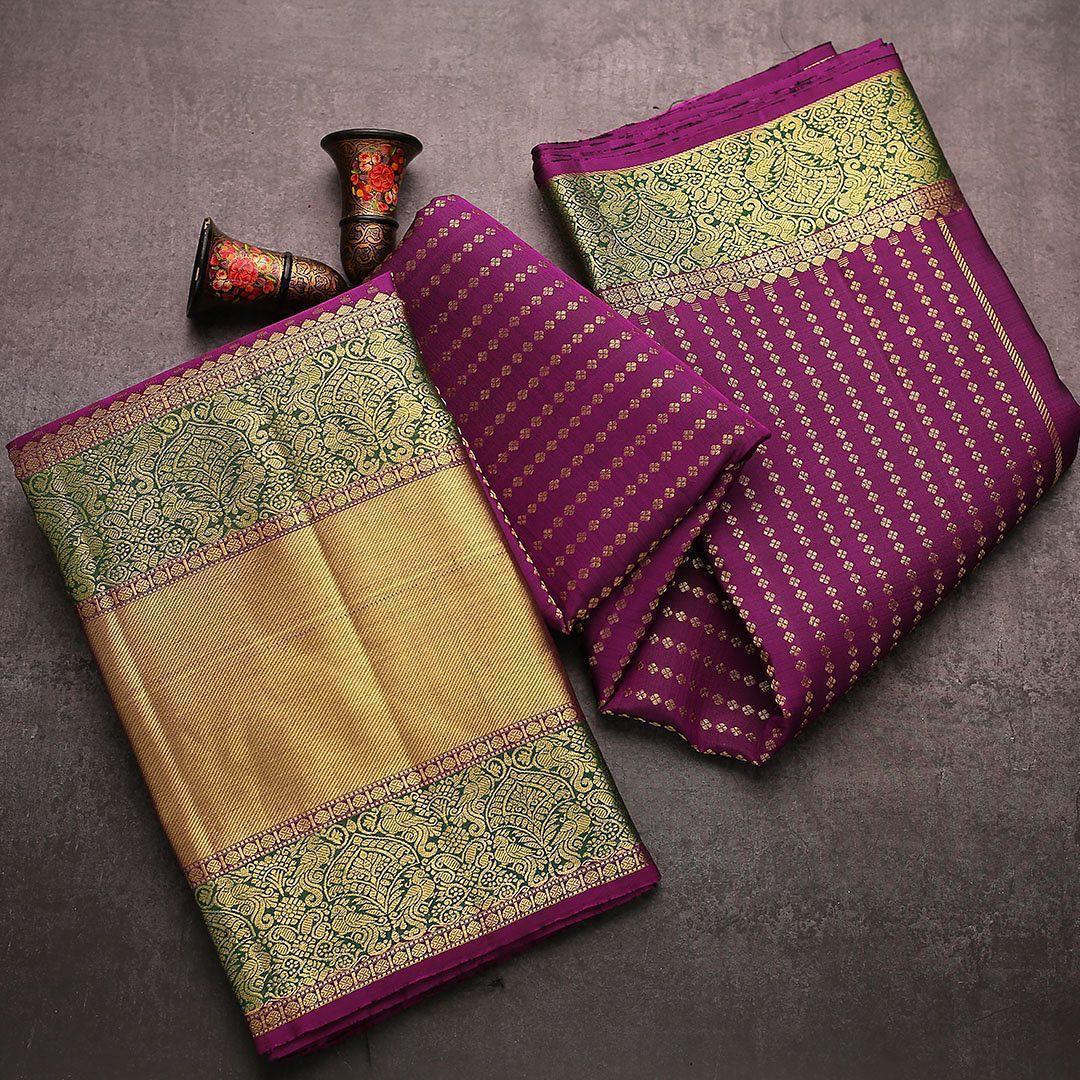 Alluring Pink Soft Silk Saree With Splendorous Blouse Piece