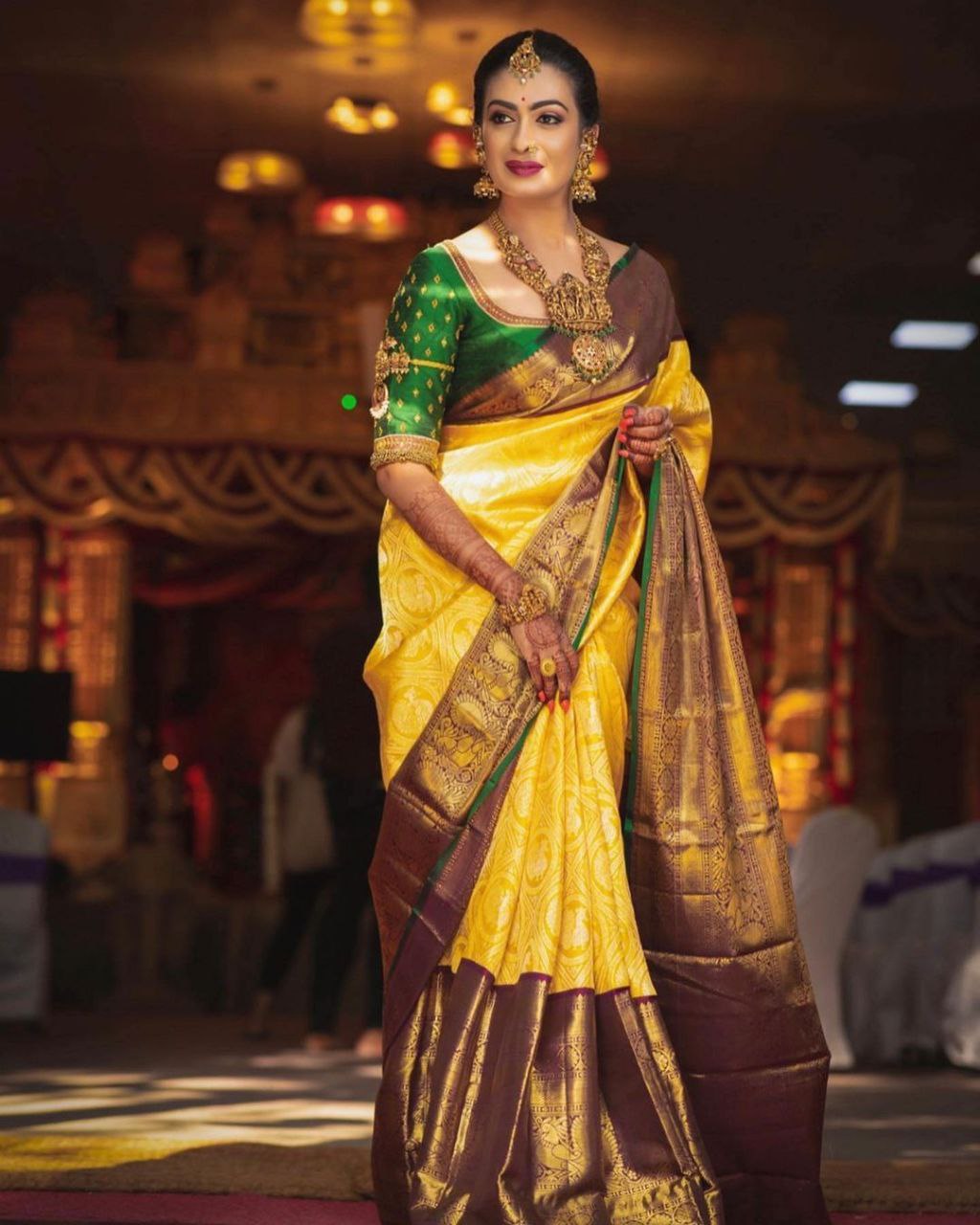 Tranquil Yellow Soft Silk Saree With Comforting Blouse Piece