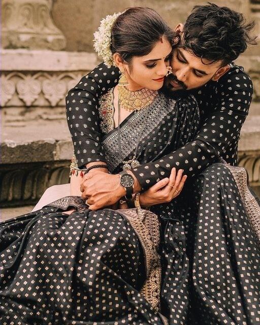 Statuesque Black Soft Silk Saree With Angelical Blouse Piece