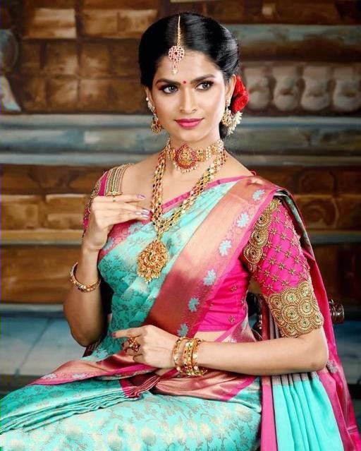 Serenity Pista Soft Silk Saree With Gracefulness Blouse Piece